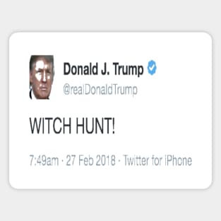 Trump Tweets Witch Hunt! Magnet